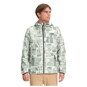 The North Face Cyclone Full Zip Hooded Jacket - Men's Green Mist Distorted Logo Print XXL