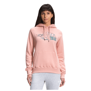 The North Face Half Dome Pullover Hoodie - Women's Rose Tan / Rose Tan Canvas Paint Print XS