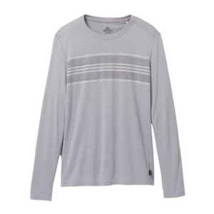 prAna Prospect Heights Graphic Long Sleeve - Men's Grey Stripe L