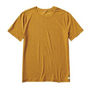 Vuori Strato Tech Tee Shirt - Men's Dark Golden Heather S