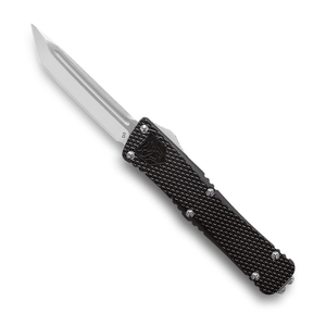 CobraTec Mini Mamba Knurled D2 OTF Knife Black Steel D2 NON-SERRATED