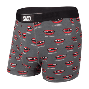 Saxx Vibe Super-Soft Boxer Brief - Men's Puck Tooth Charcoal M 5" Inseam