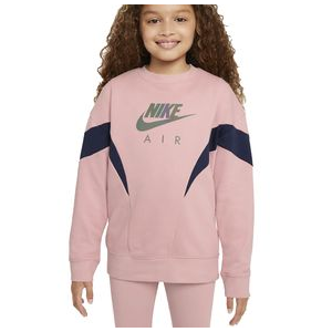 Nike Air French Terry Sweatshirt - Girls' Pink Glaze / Midnight Navy L