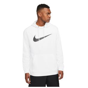 Nike Dri-FIT Pullover Training Hoodie - Men's White / Black XL