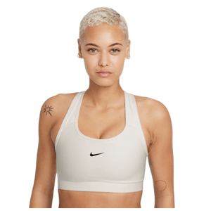 Nike Dri-FIT Swoosh Seamless Sports Bra - Women's Summit White / Black S