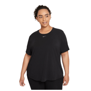 Nike One Luxe Standard Fit Short-sleeve Top - Women's Black / Reflective Silver XS