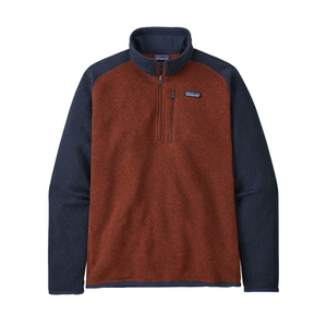 Patagonia Better Sweater 1/4-Zip Fleece Jacket - Men's Barn Red / New Navy XS