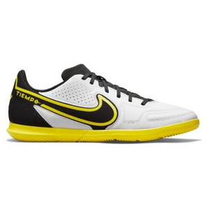 Nike Tiemp Legend 9 Club Indoor Soccer Shoe White / Dark Smoke Grey / Black / Yellow Strike 8 M/9.5 W REGULAR