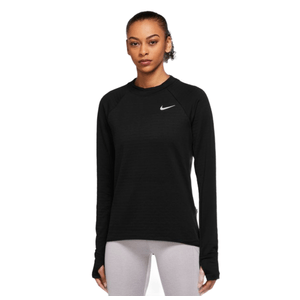 Nike Therma-FIT Element Running Crew Long Sleeve Shirt - Women's Black / Reflective Silver XS