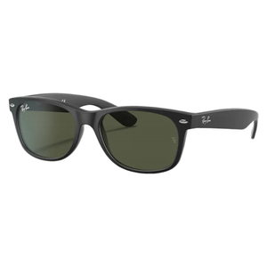 Ray-Ban New Wayfarer Sunglasses Rubber Black / Green Smoke Polarized
