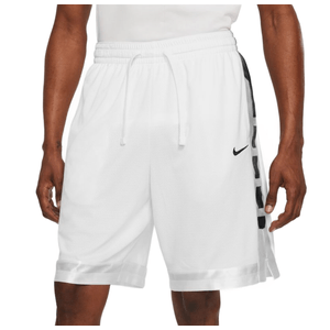 Nike Dri-fit Elite Stripe Basketball Shorts - Men's White / White / Black XXL Regular