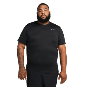 Nike Dri-FIT Short-Sleeve Training Top - Men's Black / Metallic Hematite XL