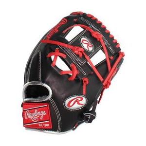 Rawlings Pro Preferred Series Infield Glove 11.75" - Men's Black / Scarlet 11.75" Right Hand Throw