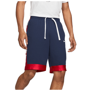 Nike Dri-fit Elite Stripe Basketball Short - Men's Midnight Navy / University Red / White XXL Regular
