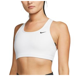 Nike Dri-FIT Swoosh Sports Bra - Women's White / Black XXL