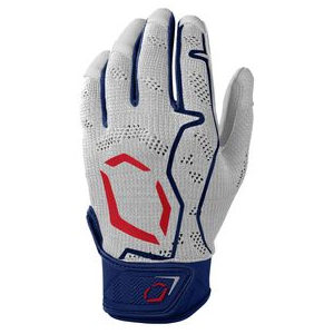 EvoShield Adult Pro-SRZ Batting Gloves Navy / Scarlet S