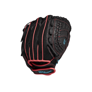 Wilson Flash 11" Fastpitch Infield Glove Youth - 2022 Black / Watermelon / Tropical Blue 11" Right Hand Throw