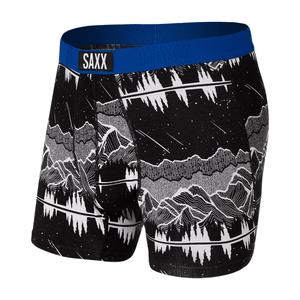 Saxx Vibe Super-Soft Boxer Brief - Men's Black Glacier Skies L 5" Inseam