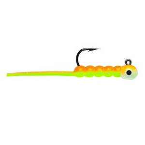 VMC Wax Tail Ice Jig Orange Chartreuse Glow 1/32 OZ