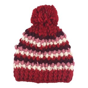 Chaos Aardvark Knit Beanie - Girls' Maroon / Red / Pink / White One Size