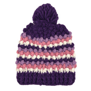 Chaos Aardvark Knit Beanie - Girls' Purple / Pink / White One Size
