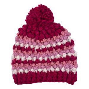 Chaos Aardvark Knit Beanie - Girls' Magenta / Orangish Pink / Light Pink / White Stripe One Size