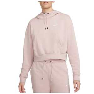 Nike Essentials Fleece Hoodie - Women's Pink Oxford / White M