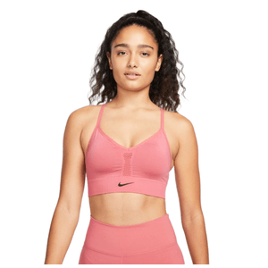 Nike Indy Light-support Padded Seamless Sports Bra - Women's Archaeo Pink / Black XS