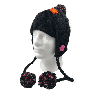 Chaos Aardvark Knit Beanie - Girls' Black Floral One Size
