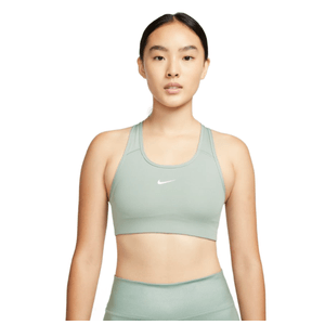 Nike Swoosh Medium-Support Sports Bra - Women's Jade Smoke / White S