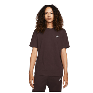 Nike Sportswear Club T-Shirt - Men's Brown Basalt / White L
