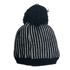 Chaos Aardvark Knit Beanie w/ Pom Black / Stripe One Size