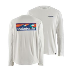 Patagonia Capilene Cool Daily Graphic Long Sleeve Shirt - Men's Boardshort Logo: White XXL
