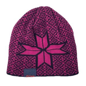 Chaos Pull-On Knit Beanie Pink / Dark Purple One Size