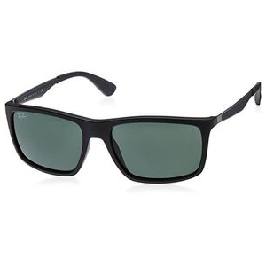 Ray-Ban Andy Square Sunglasses Matte Black / Dark Green Non Polarized