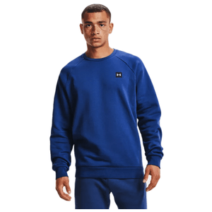 Under Armour Rival Fleece Sweatshirt - Men's Tech Blue / Onyx White XL