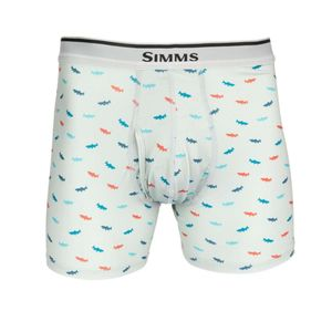 Simms Boxer Brief Trout Critter Sterling LARGE