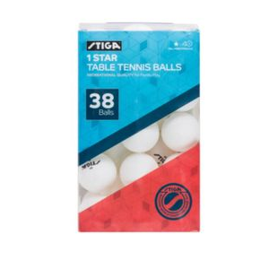 Stiga One-Star Table Tennis Balls White 38 Pack