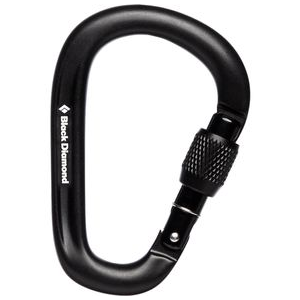 Black Diamond Pearlock Screwgate Carabiner Black One Size