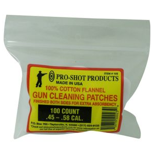 Pro-Shot .45-.58 Caliber Black Powder Patches 100 pack 45-58
