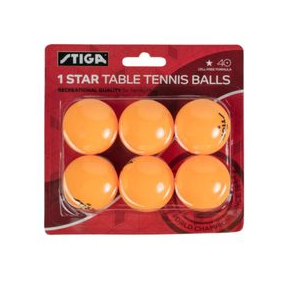 Stiga One-Star Table Tennis Balls ORANGE