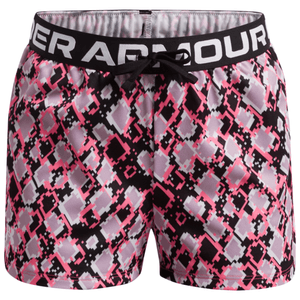 Under Armour Play Up Printed Short - Girls' Cerise / White Youth L Regular
