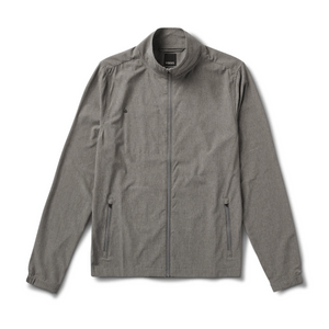 Vuori Venture Track Jacket - Men's Grey Linen Texture S