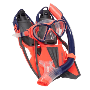 U.S Divers Junior Tail Fin Set Red / Navy L