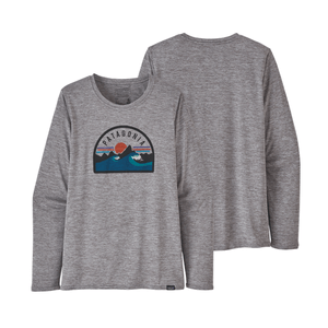 Patagonia Capilene Cool Daily Long Sleeve Shirt - Women's Boardie Badge / Feather Grey S