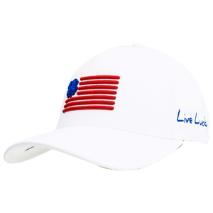 Black Clover Clover Nation Golfing Hat - Men's White / Navy / Red One Size