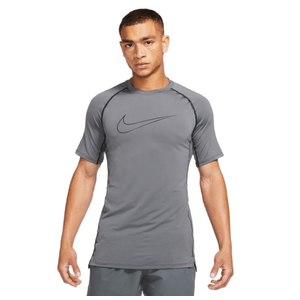 Nike Pro Dri-fit Slim Fit Short-sleeve Top - Men's Iron Grey / Black / Black XL