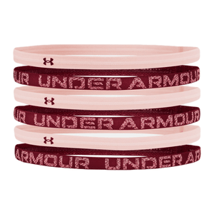 Under Armour Heathered Mini Headband 6 pack - Women's Micro Pink / League Red One Size 6 Pack