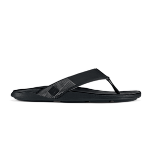 Olukai Tuahine Waterproof Leather Beach Sandal - Men's Black / Black 11 Regular