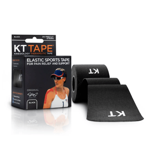 KT Tape Original Cotton Elastic Kinesiology Theraeputic Tape Black 20 Strips